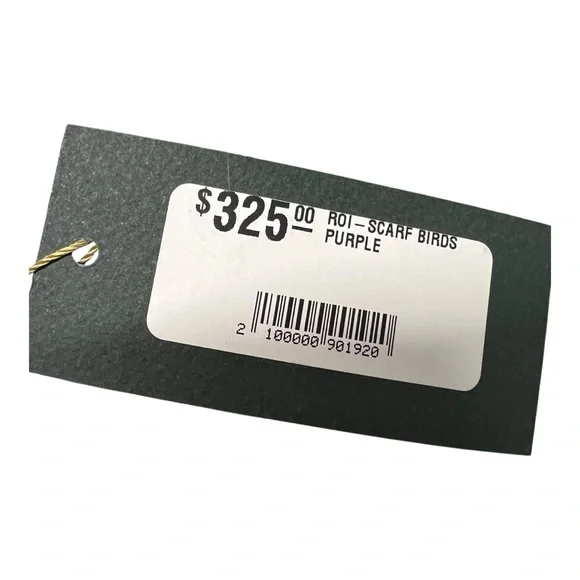 NWT Roi du Lac Elegant Silk/Wool Scarf in Purple and Gold - Picture 6 of 8